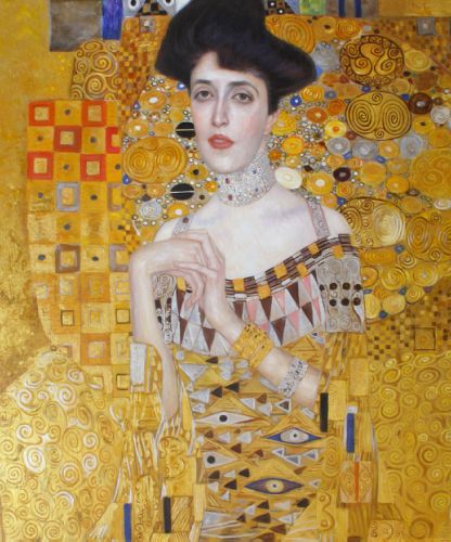 Copie de tableau de Klimt réalisée à la main