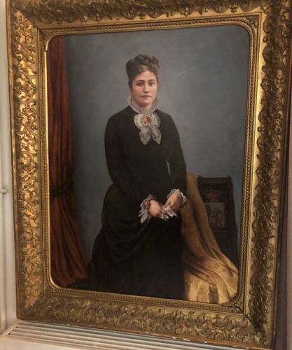 Tableau encadré peint d’après photo ancienne