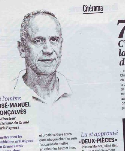 Portrait de presse illustrant un encart culturel