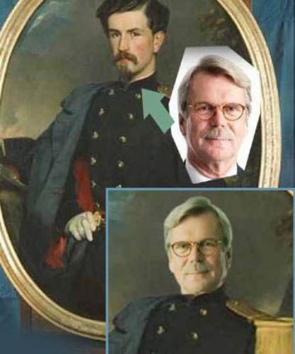 Photomontage transformé en portrait peint à la main