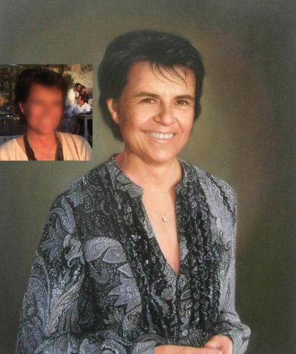 Portrait sur mesure peint à la main, personnalisation du modèle