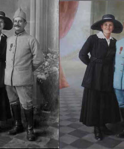 Portrait sur toile réalisé d’après photo ancienne