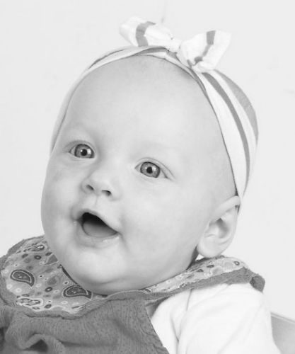 Photo de référence pour un portrait de bébé