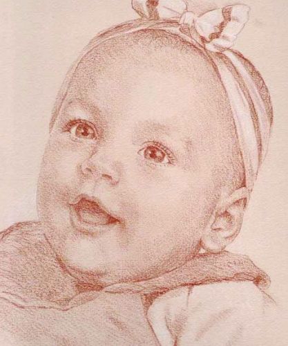 Portrait de bébé réalisé en style photoréaliste