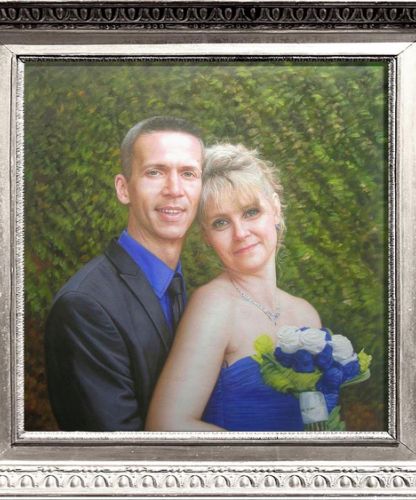 Tableau de mariage peint à la main en souvenir du grand jour