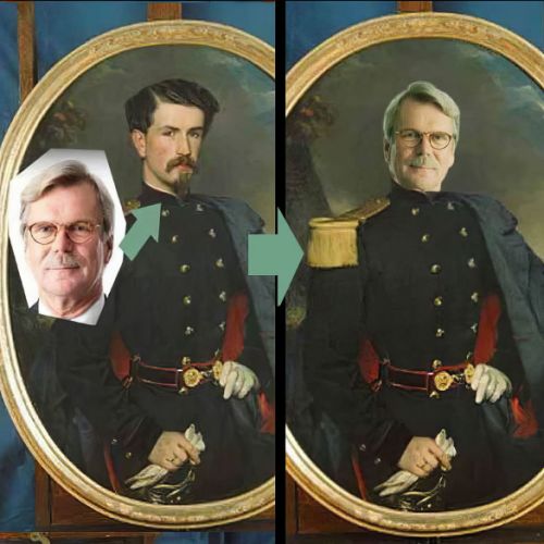 Création d’un portrait personnalisé style ancien